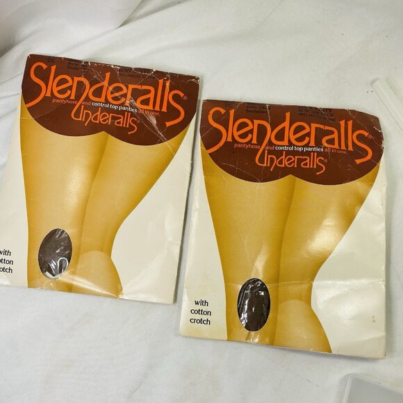 Slenderalls Other - 2 Pairs Vintage Slenderalls Control Top Pantyhose Queen Size Suntan